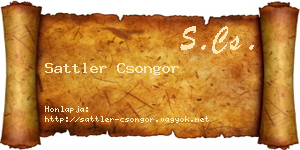 Sattler Csongor névjegykártya